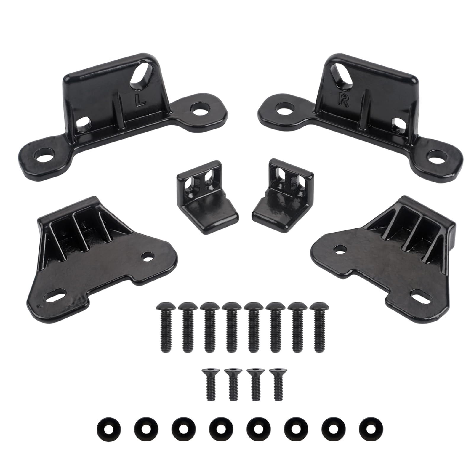 Hard Top Mounting Bracket Kits Compatible with Jeep Vehicle 2018-2024 Wrangler JL Gladiator JT, Complete One Set 20pcs Steel Hardtop Install Brackets