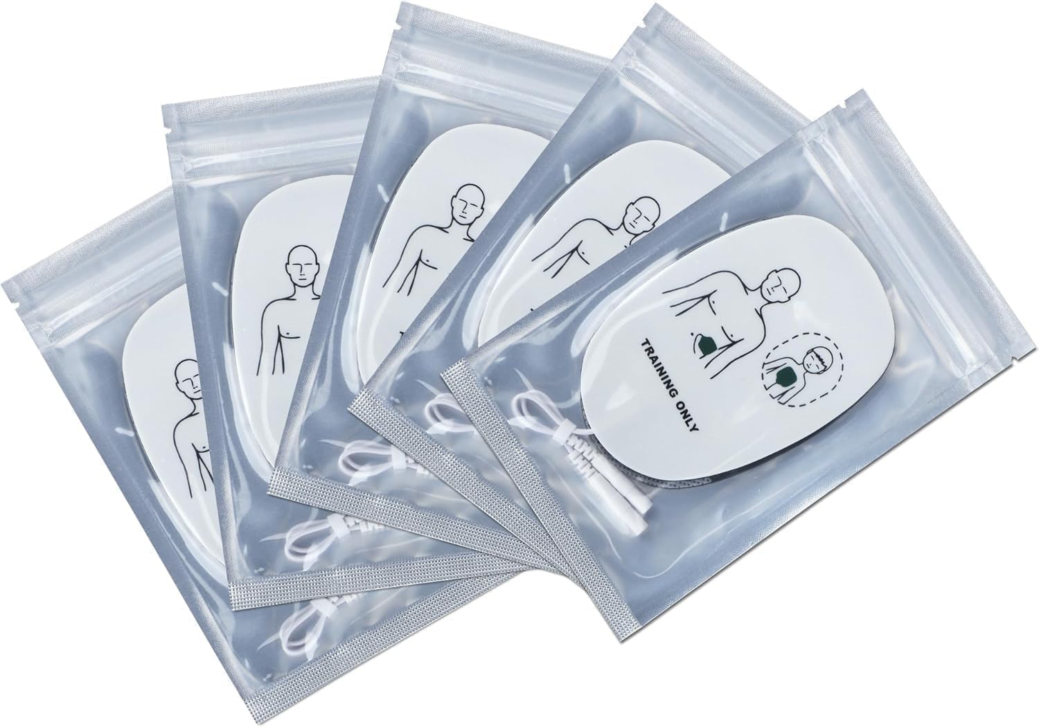XFT AED Trainer Pads, 5 Pairs Practice Trainer Pads for XFT Mini AED Trainer Pads (Adult & Child Pads), Use for XFT-D0009, XFT-120N, XFT-120NB, XFT-120GA, Replacement AED Trainer Pads