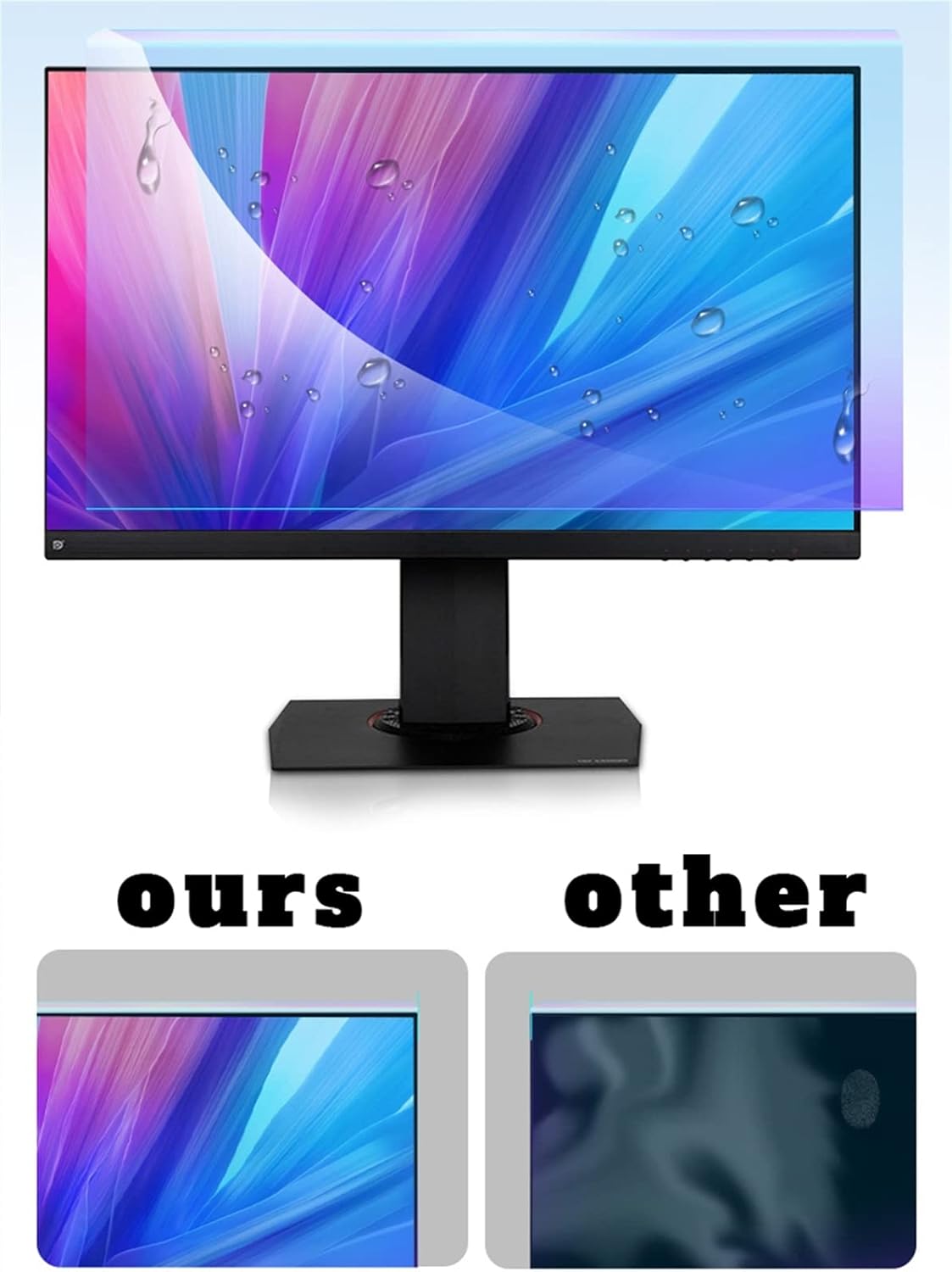 Universal Anti Blue Light Screen Filter for 18.5 Inches Diagonal LED PC Laptop Blocks Harmful Blue Light Relieve Eye Strain Widescreen Frame Hanging Type