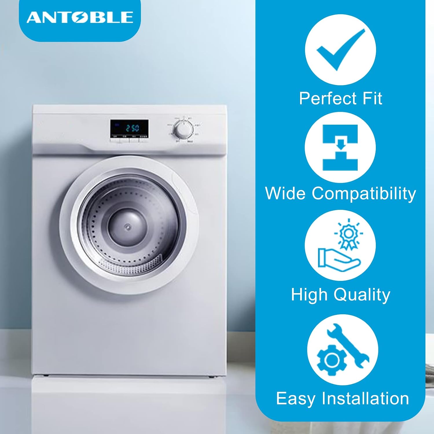 ANTOBLE W10810403 Washer Lid Lock Switch Door Latch Assembly Compatible with Whirlpool Maytag Kenmore, Latch Lock Replacement Parts W10861642 W10787836 W10648012 W10787878