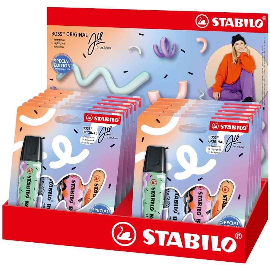 STABILO Textmarker BOSS ORIGINAL by Ju Schnee, Präsentationsständer