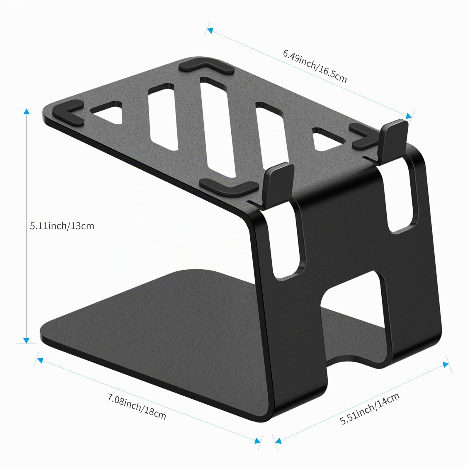 Vaydeer Lautsprecherständer Metall Lautsprecher ständer Schreibtisch 1 Paar Spezial Kipp Design Metall Speaker Stand Boxenständer für Computer Lautsprecher - Schwarz