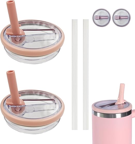 2 PCS 40 oz Replaceble Tumbler Flip Straw Lid for Stanley