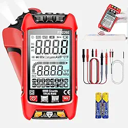 Multimetro Digital Lcd Automático Inteligente 9999 Contagens -Voltímetro E Capacímetro,Portátil Multímetro Anti-queima