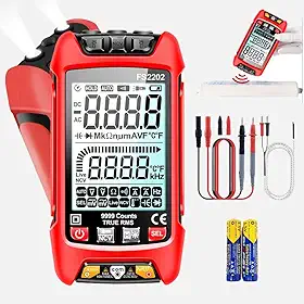 Multimetro Digital Lcd Automático Inteligente 9999 Contagens -Voltímetro E Capacímetro,Portátil Multímetro Anti-queima