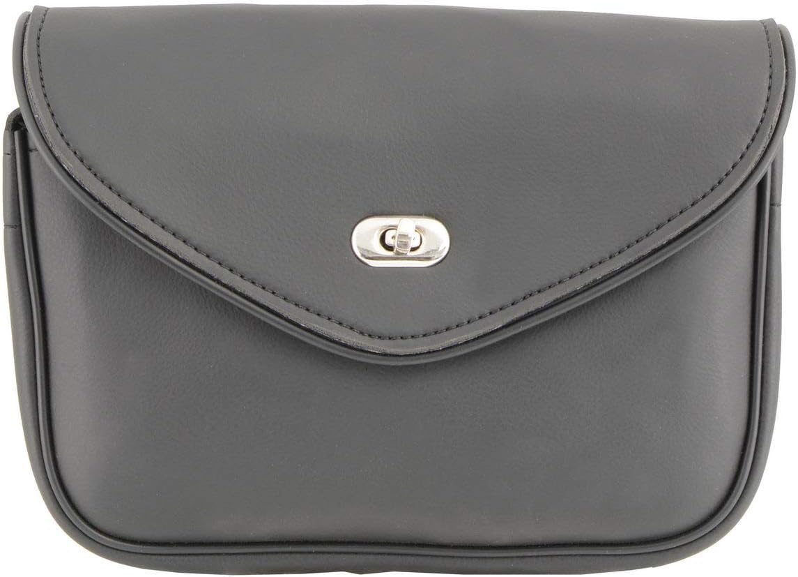 Milwaukee Leather SH63301 Black PVC Extra Large Motorcycle Windshield Bag with Turn Lock - One Size