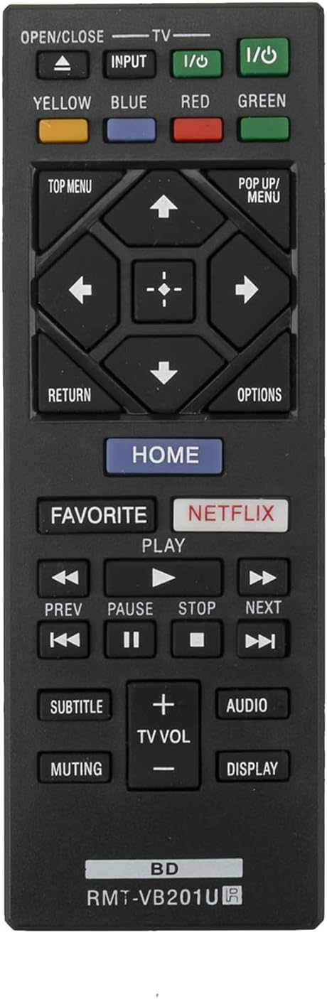ALLIMITY RMT-VB201U Remote Control Replace fit for Sony Smart Blu-ray Player UBP-X700 BDP-S1700 BDP-S3700 UBPX700 BDPS1700 BDPS3700 RMTVB201U
