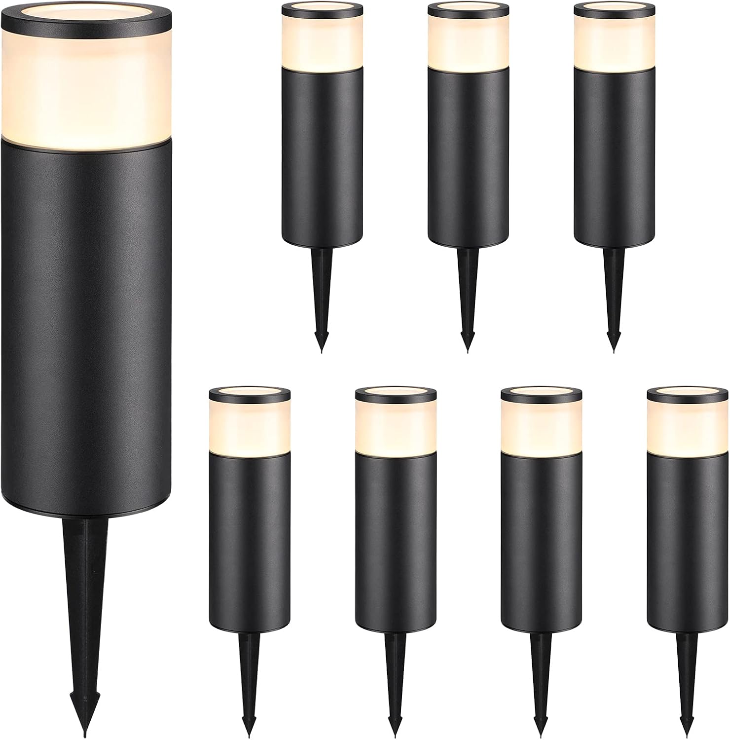 Exсluѕіvе Dіѕсоunt 90% Prісе LEONLITE 8-Pack 5W Low Voltage Landscape Lights, LED Bollard Modern Pathway Lights, 400LM 12V, Aluminum Housing, Wired Yard Light Garden Light, IP65 Waterproof, 3000K Warm White