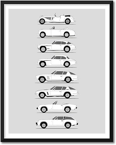 Miniatura 86 de Handmade Poster compatible with Chevy Print Wall Art Handmade Decor of the Best of Chevy Generations History Evolution 8x10" (Unframed) Satin Print