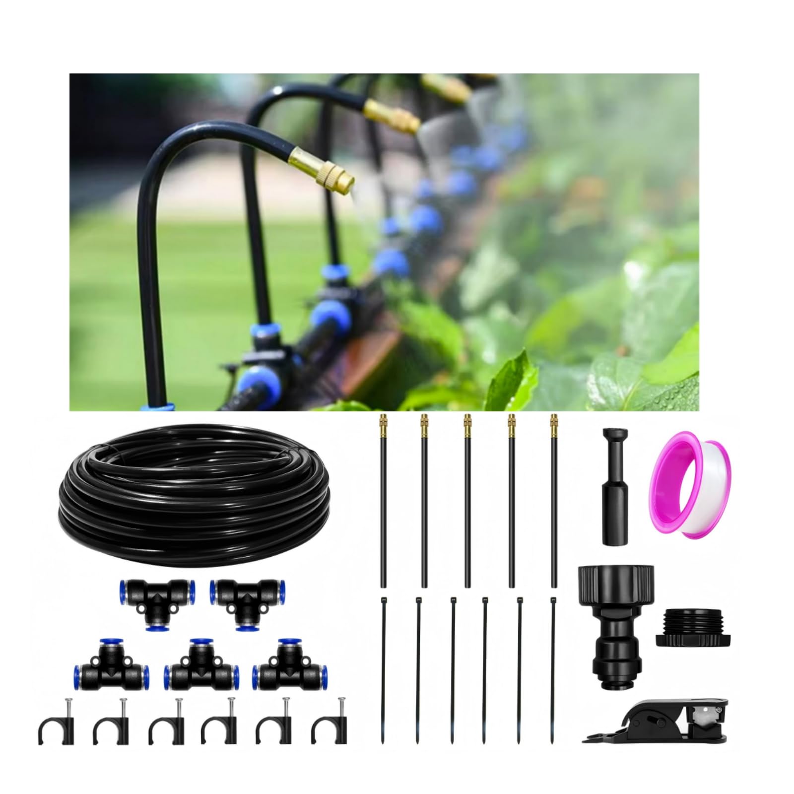 Watering System For Hanging Baskets 49.21Ft Drip Irrigation System, 360 ...