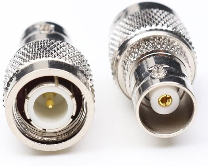 Adaptador RF Macho TNC a Hembra BNC 2 Unidades miniatura 2
