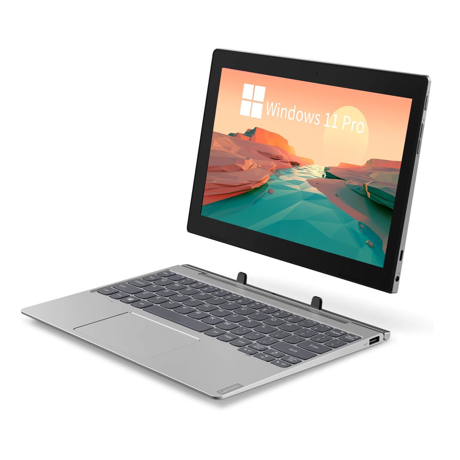 Lenovo IdeaPad D330 2 in 1 Business Laptop Touch Screen 10.1" (1280x800) Intel Celeron N4000 4GB RAM 64GB SSD Tastiera QWERTY Giapponese Windows 11 Pro (Ricondizionato)
