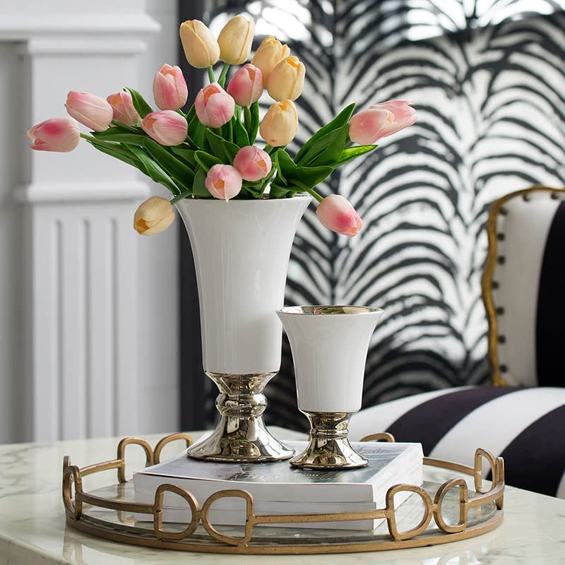 Amazon.co.jp: 9.7インチ ヴィンテージスタイル セラミック 台座 花瓶