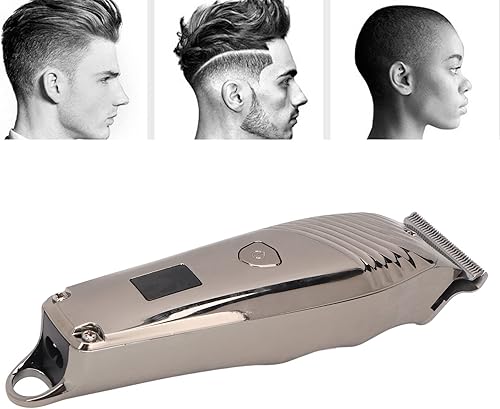 Miniatura 5 de ANGGREK Cortadora de pelo eléctrica recargable de bajo ruido portátil con 3 peines de guía para hombres