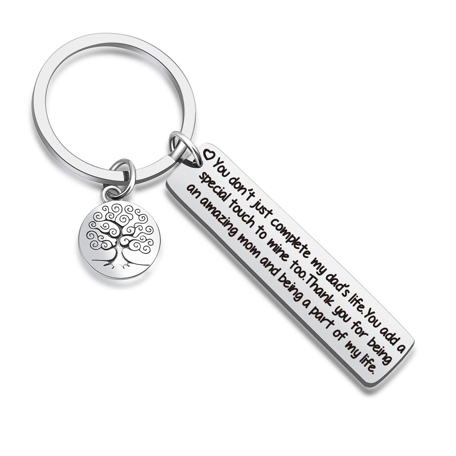 DZOSWMother-In-Law Keyring Bonus Mom Gift Mama Gift Stepmom Thank You Gift