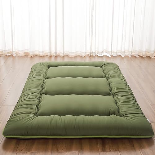 Japanese Floor Mattress, Futon Mattress with Portable Storage Bag and