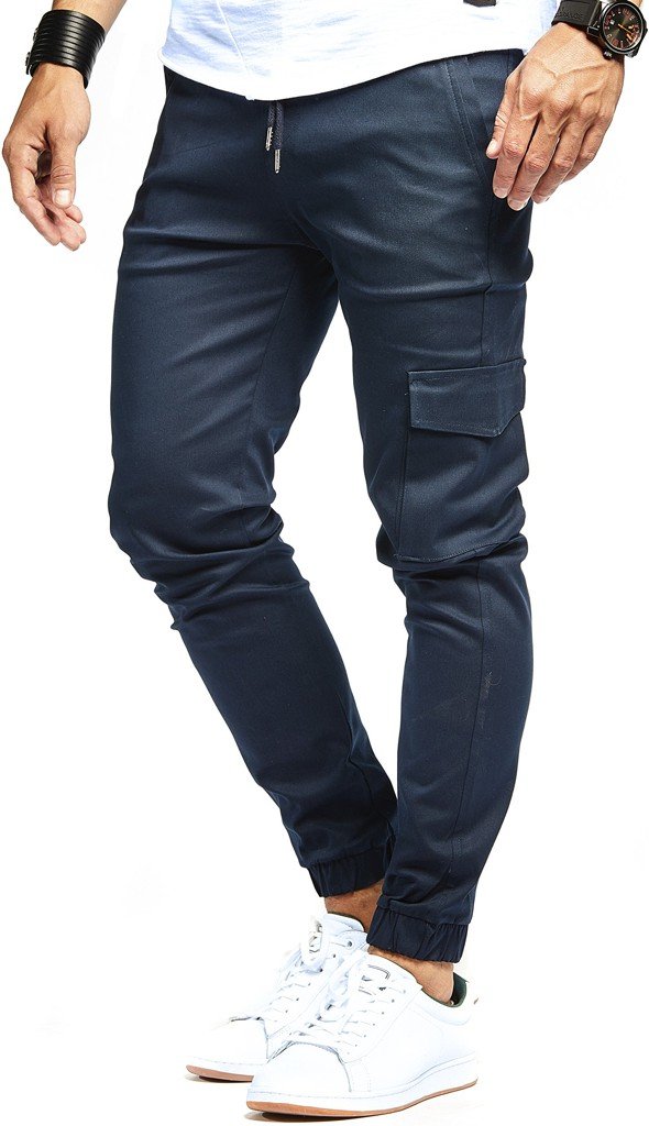 Leif Nelson LN8291 Herenbroek, joggingbroek, chino's, cargobroek, stretch, vrijetijdsbroek, jeans-broek, sweatpants, strepen, chinobroek, slim fit, grijs, S