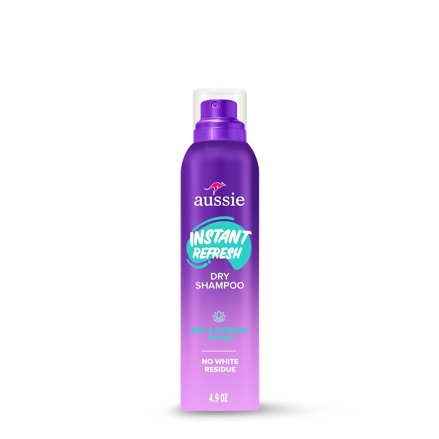 Aussie Instant Refresh Dry Shampoo, Original Clean, Talc-Free, Butane-Free, for Straight, Wavy and Curly Hair, 4.9oz