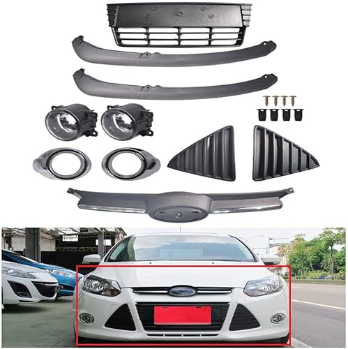 Miniatura 5 de Reemplazo completo del montaje de las luces antiniebla de la parrilla del parachoques delantero para 2012-2014 FOCUS