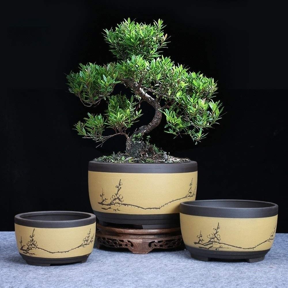 Ceramiczna Doniczka Okrągła Duża Doniczka Bonsai Zielona Doniczka W Kształcie Bębna Umywalka Wentylacyjna W Stylu Chińskim Okrągła Doniczka Z Tacą Ociekową Dekoracyjny Pojemnik Na Rośliny