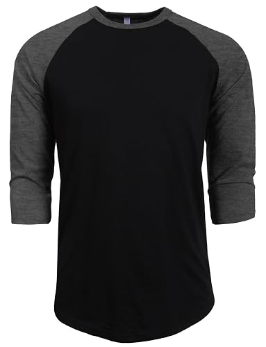NE PEOPLE Mens 3/4 Sleeve Baseball Tshirt Raglan Jersey Shirt