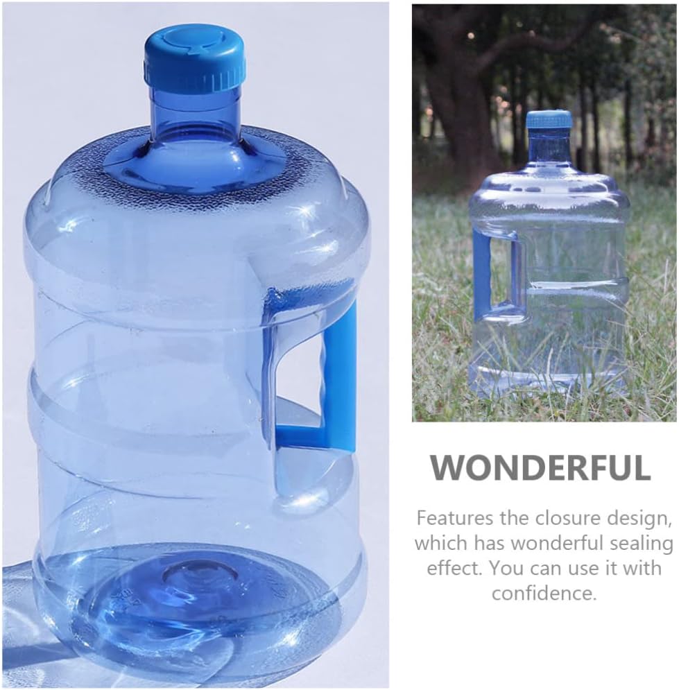 BESPORTBLE Thicken Water Jug 5L Mineral Water Bottle Portable Water Bucket for Car Outdoor Hiking Survival Backpacking Travel Supplies