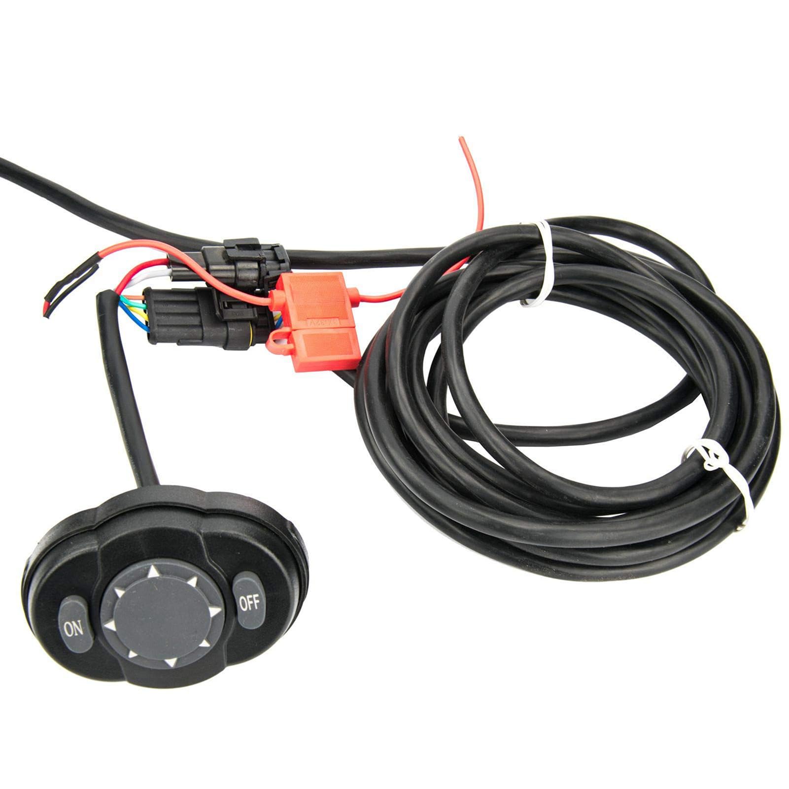 FOTN Projecteur halogène pour bateau - 24 V 100 W - 2500 lm - Rotation à 360° - Télécommande - Lampe de recherche portable avec base carrée - Étanche IP67
