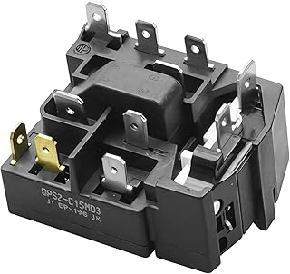 QPS2-C4R7MD3 Freezer PTC Start Relay Fit for Frigidaire FFFU13F2VW FFFU16F2VV FFFU16F2VW FFFU18F2VW Overload Protector Relay, Replace 5304521534 5304521562 Starter and Overload Protector Kit