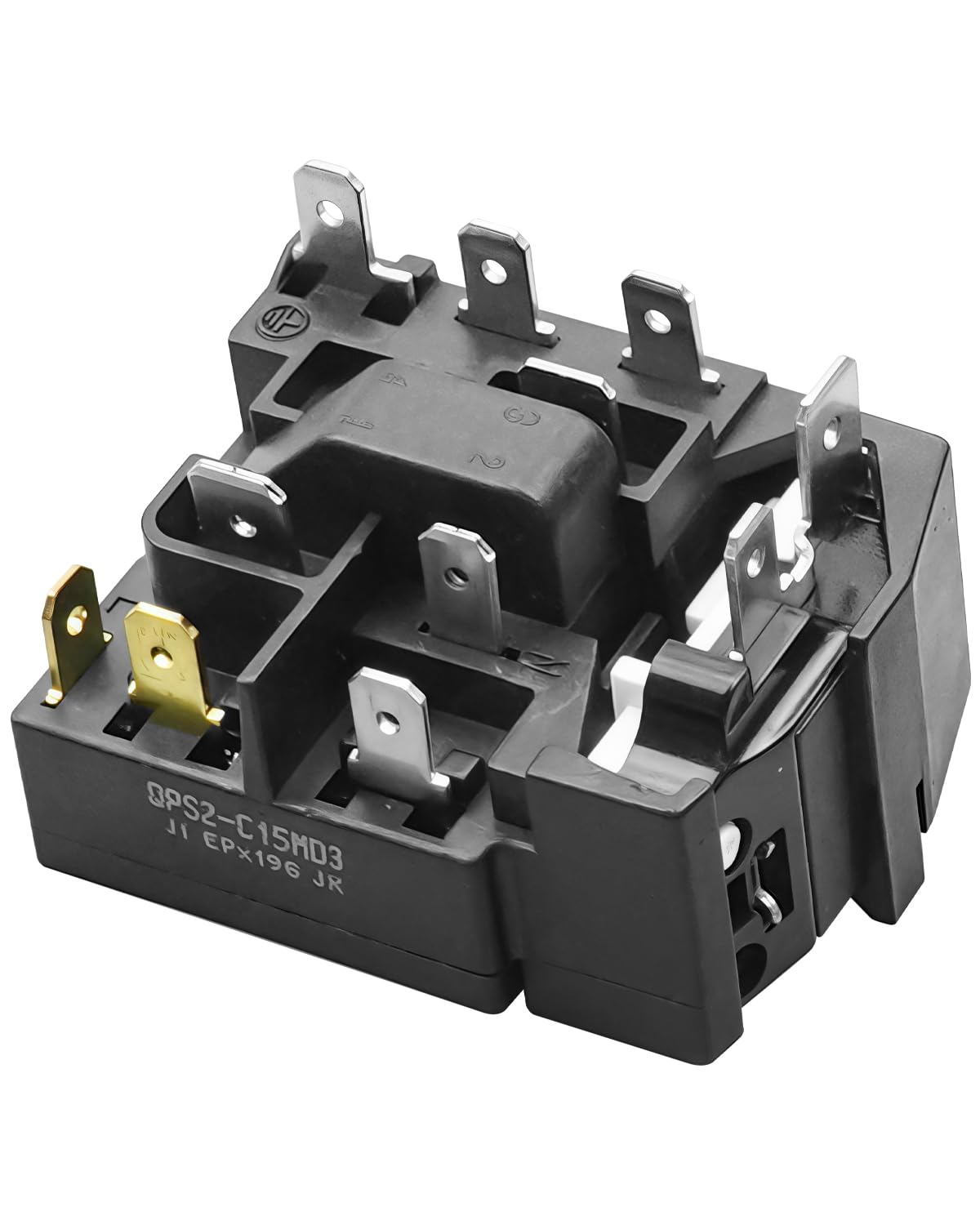 QPS2-C4R7MD3 Freezer PTC Start Relay Fit for Frigidaire FFFU13F2VW FFFU16F2VV FFFU16F2VW FFFU18F2VW Overload Protector Relay, Replace 5304521534 5304521562 Starter and Overload Protector Kit