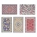 5PCS Dollhouse Rug, 1/12 Floral Print Exquisite Easy to Clean Soft Miniature Floor Blanket Miniature Carpet for Doll House Accessory