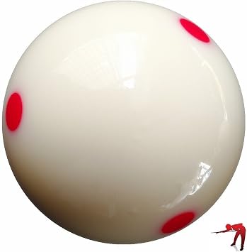 Loto AAA-Grade PRO Cup Standard Pool-Billiard Cue Ball with 6 Dots 2-1/4, 6 oz Red