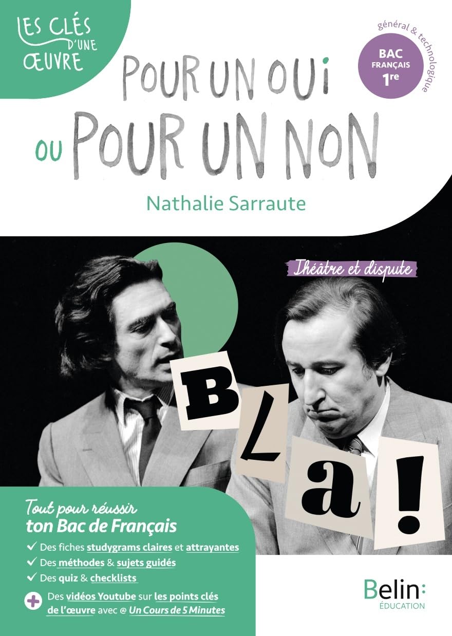 Pour un oui ou pour un non, Nathalie Sarraute: Bac français 1re, Parcours Théâtre et dispute