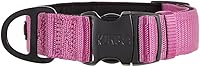 KONG Max HD Ultra Durable Neoprene Padded Dog Collar - Large Pink, Chew-Resistant Comfort for Active Pups