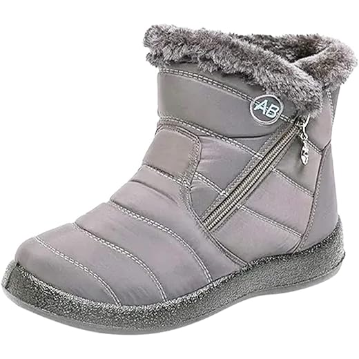 JMSUN Botas Femininas De Neve Inverno Impermeável, grossas e quentes, pelúcia quente calçados casuais sapatos impermeáveis ​​ultraleves