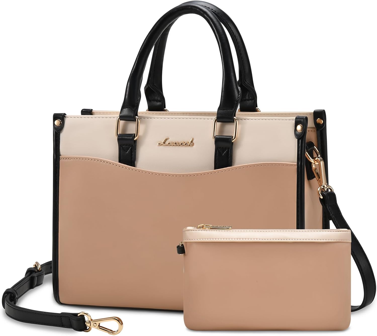 LOVEVOOK Purses and Handbags for Women,Stylish Tote Shoulder Satchel Bag PU Leather Crossbody Top Handle Bags with Zipper