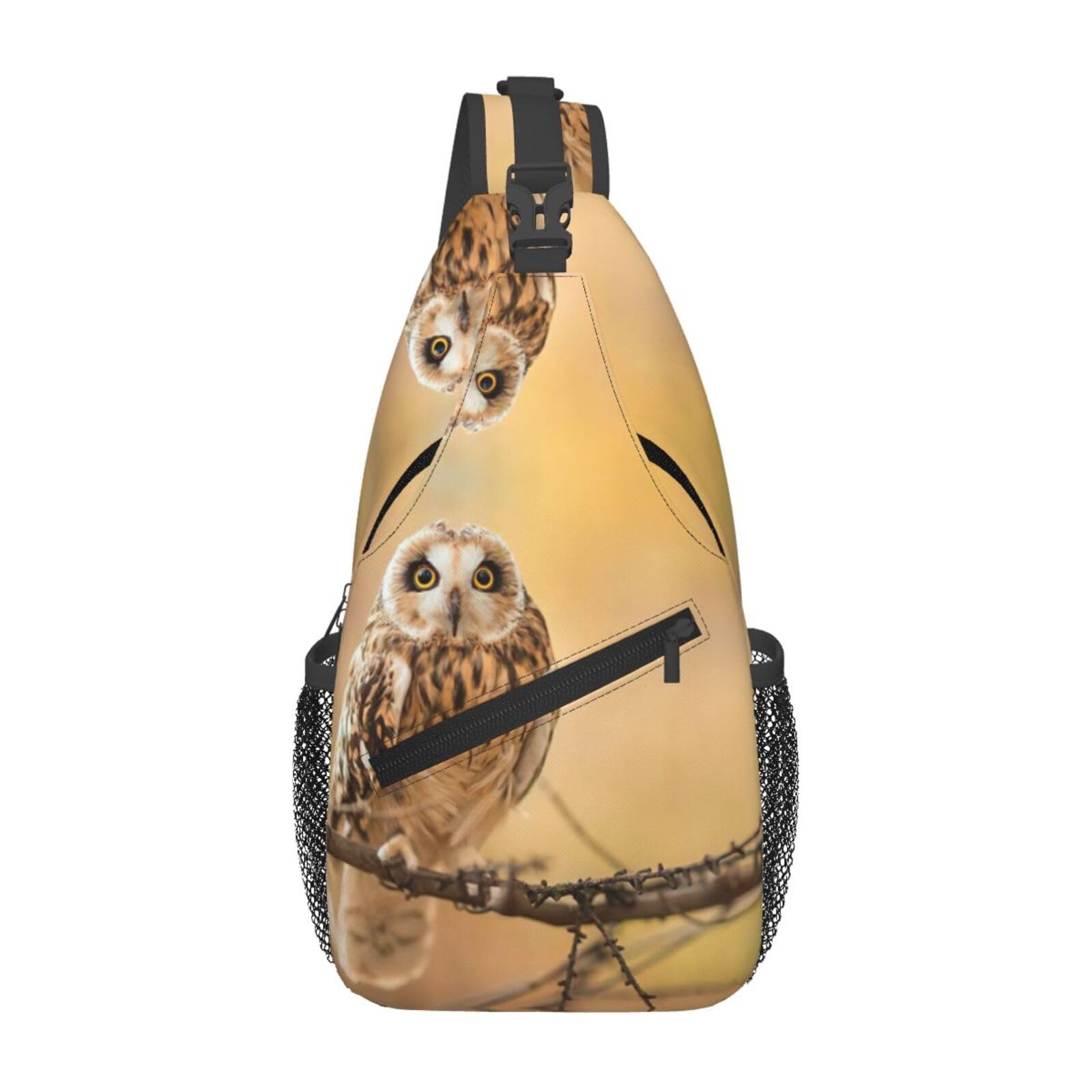 Grand sac à bandoulière hibou au design artistique exclusif - 8