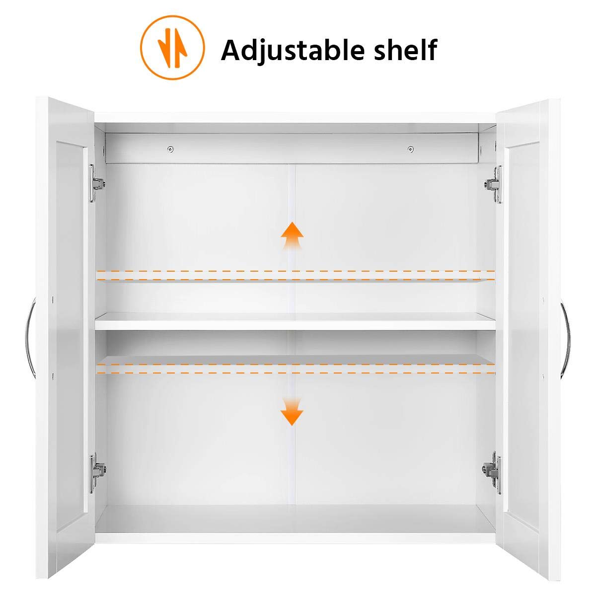 Yaheetech Bathroom Medicine 2 Door Wall Mounted Storage