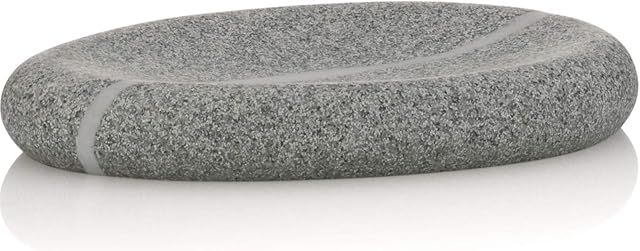kela Soap Dish Talus of Poly in Grey, 14 x 8.5 x 2 cm