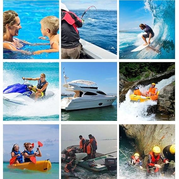 Image of Professional Life Jacket Adult Upto 120 kg Swim Boating Vest Life Jacket Snorkeling Floating Swimming Surfing Water Sports Life Saving Jacket Water Sport (Orange)