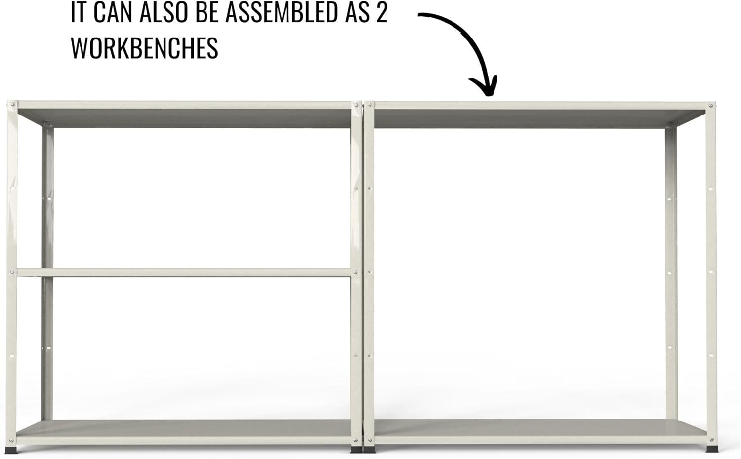 AR Shelving, Rust Resistant Galvanized Steel for Patio, Garden Industry, Height 76 in, Width 39.4 in, Depth 16 in, Model# MEGA 16