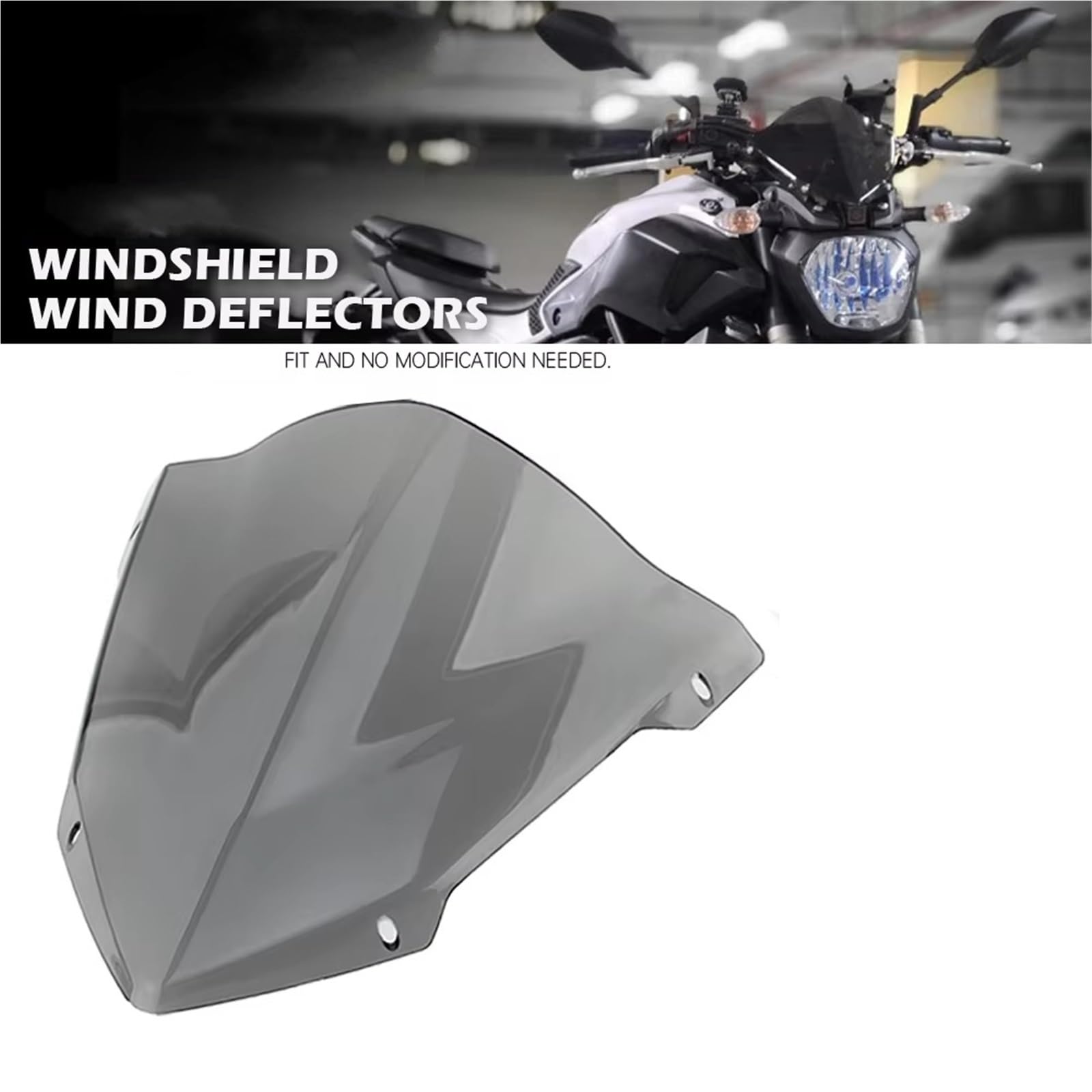 Deflettore Parabrezza Per MT-07 Per FZ-07 2014 2015 2016 2017 Parabrezza Parabrezza Accessori Per Moto Deflettori Antivento