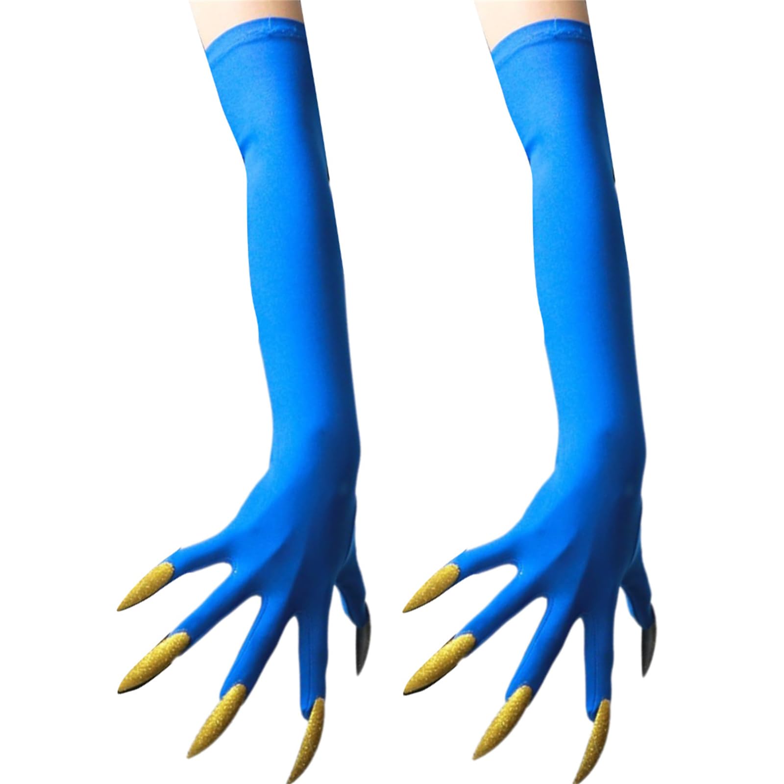 CAZSTYK Long Nails Paws Gloves Dark Series Long Gloves for Punk Theme Event Halloween Cosplay Dressingup Accessories Elastic Handwear Party Accessories