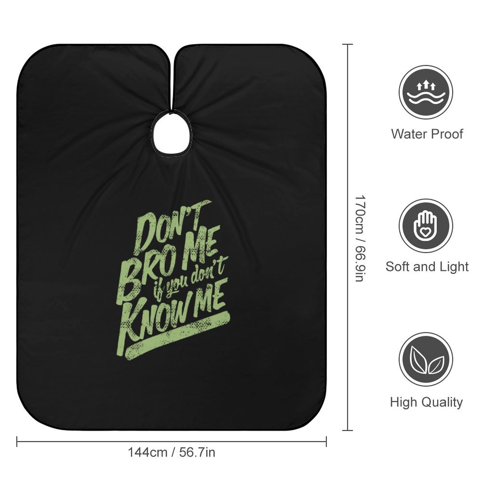 Don't Bro Me If Don't Know Me Hair Cutting Cape for Men Women Waterproof Barber Cape Adjustable Salon Haircut Capes