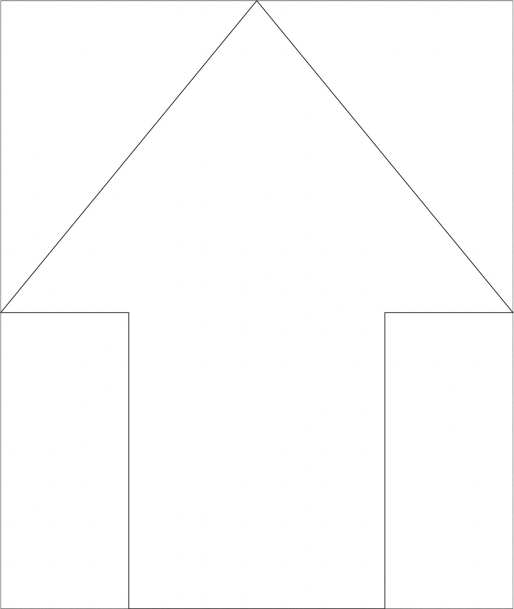 Electromark Stencil, Arrow, 24", Polyethylene, 1 EA - S479