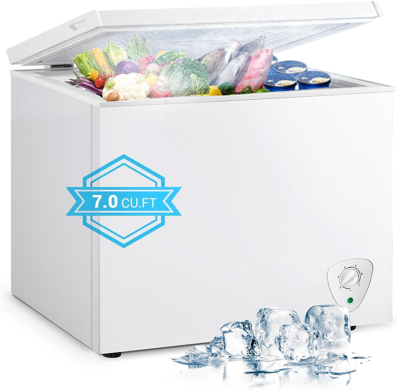Gshop FR005 7 cu ft Chest Freezer White
