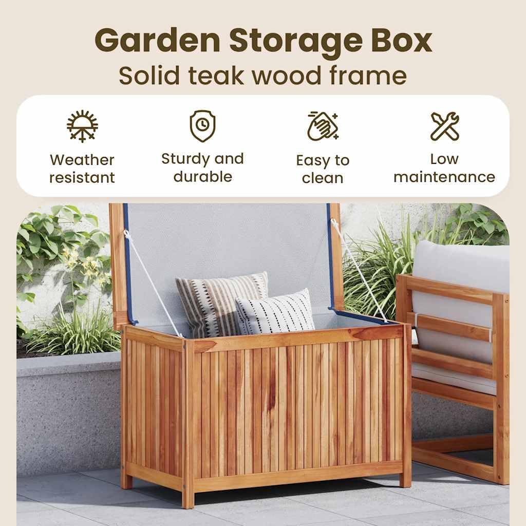 vidaXL Storage Box Warm brown Solid teak wood 35.4 x 19.7 x 22.8 in