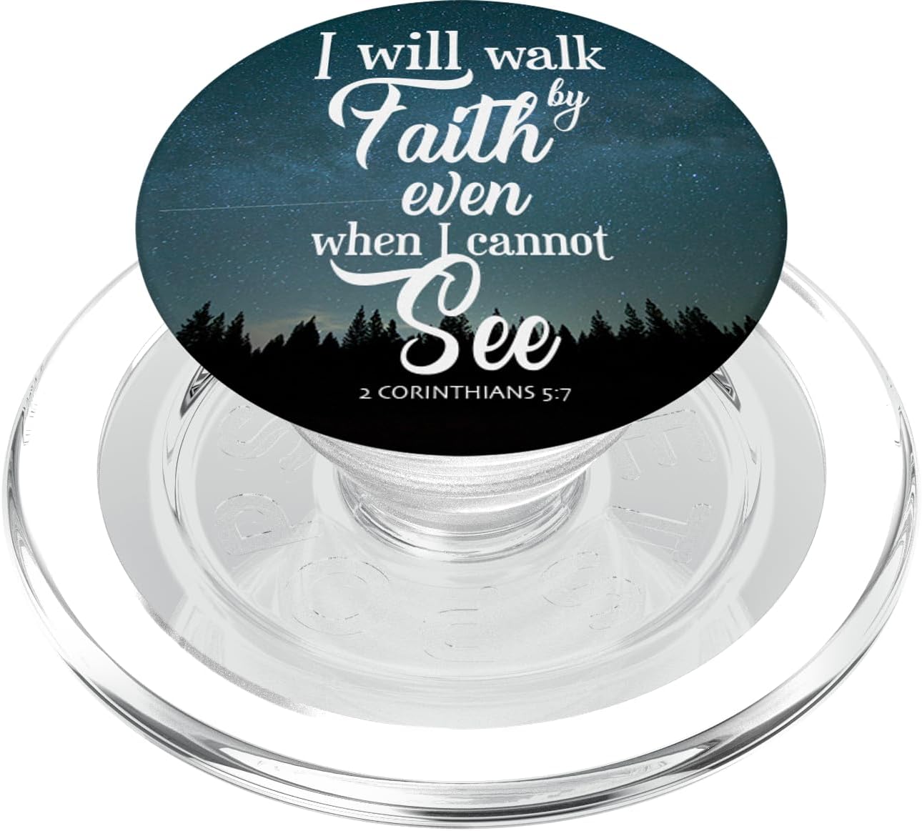 I Will Walk by Faith Biblical Gift 2 Corinthians 5:7 Bible PopSockets PopGrip for MagSafe