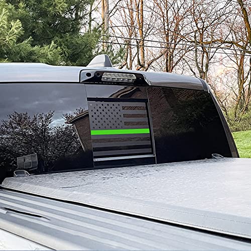 Image of Xinghe for Nissan Frontier 2013-2026, Matte Blakc American Flag Decals for Truck Back Middle Window