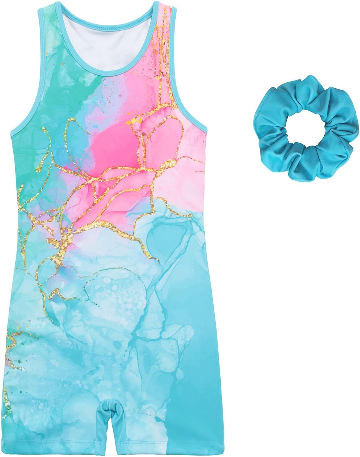 Gymnastics Leotards for Girls With Shorts Biketards Unitards Tumbing Ballet Dance Outfit 4-13Years