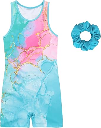 Gymnastics Leotards for Girls With Shorts Biketards Unitards Tumbing Ballet Dance Outfit 4-13Years